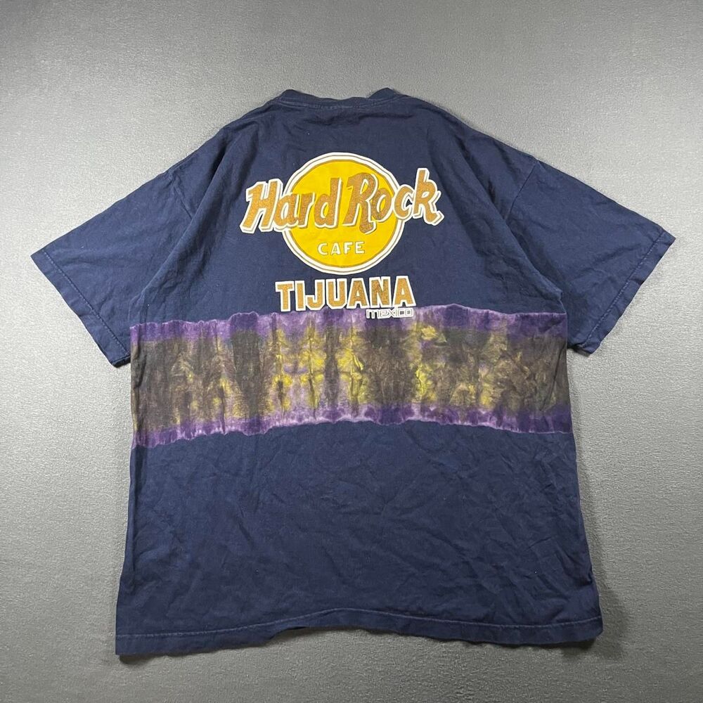 Hard-rock-cafe Men's Navy and Blue T-shirt